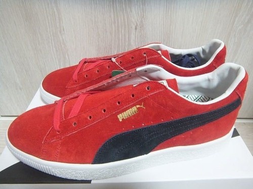 Puma Suede Vintage Mij Retro Rosso Alto Rischio Nuovo Navy Made in Japan 380537 02 Us9.5