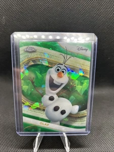 2025 Topps Chrome Disney Sapphire Olaf Green Sapphire /99  - Frozen - Picture 1 of 2