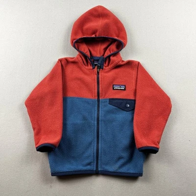 Chaqueta Patagonia Polar Micro-D Snap-T Bebé 12-18 Meses Rojo Azul Cremallera Completa 60155 Foto 1 de 4