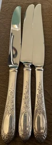 Kirk Sterling Silver Primrose 3 Dinner Knives Set - Picture 1 of 7