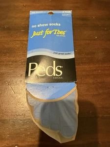Peds Women's No Show Socks Nude 2 Pairs Toe Covers Shoe Size 5-10 NWT - Picture 1 of 3