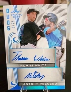 2023 Leaf Trinity DUOS ROOKIE AUTO Thomas White / Antony Peguero /25 - Picture 1 of 2