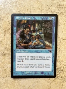MAGIC THE GATHERING PROPHECY RHYSTIC STUDY LIGHTLY PLAYED - Picture 1 of 2