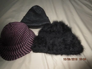 3 WINTER COZY AND WARM WINTER STRETCH HATS-#T4-7 - Picture 1 of 24