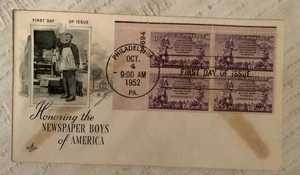 1952 FDC Ehrung Zeitung Jungen Ersttagsbrief Philadelphia, PA Kunsthandwerk - Bild 1 von 2