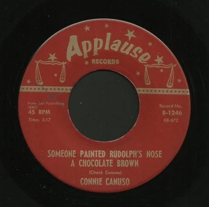'60 Christmas 45 CONNIE CANUSO Someone Painted Rudolph's Nose APPLAUSE hear - Bild 1 von 1