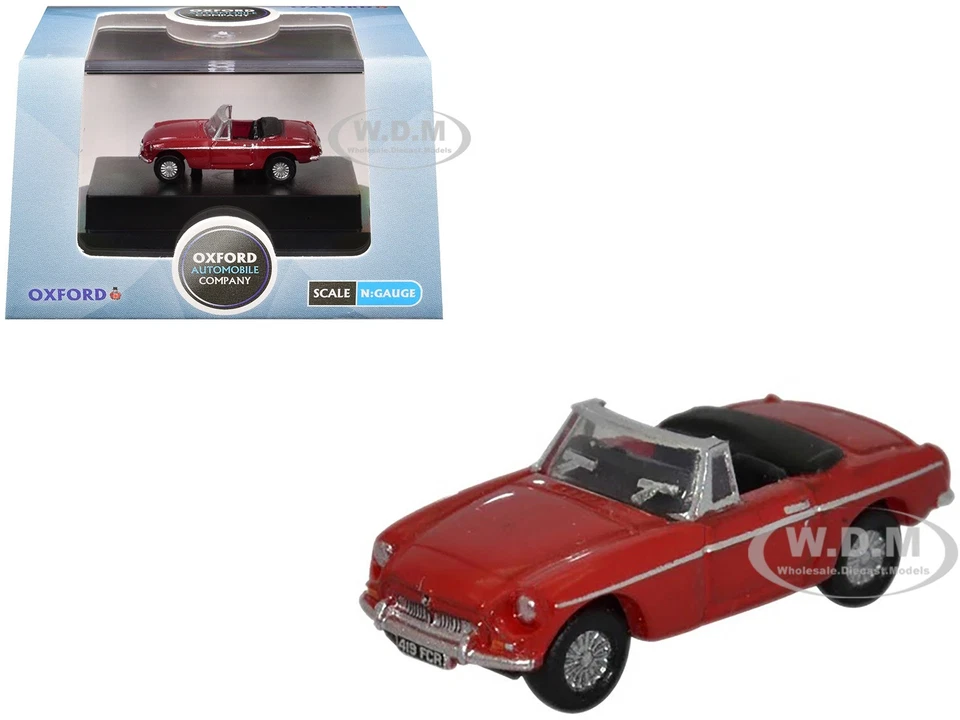 Oxford # NMGB001 MG MGB - Assembled Tartan Red N Scale MIB