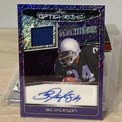 2025 Leaf Optic 家用 Bo Jackson 紫色珠光时间机器遗物签名 1/1 — 第 1/2 张图片
