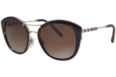 Burberry Women's BE4251Q BE/4251/Q 300213 Dark Havana Round Sunglasses 53mm - Image 1 of 4