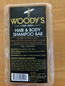 Woody’s für Männer Haar & Körper Shampoo Bar ~ 8 Unzen ~ NEU - Bild 1 von 6