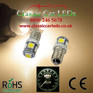 4x LAMPADINA LED BIANCO CALDO TERRA POSITIVA MG TRIUMPH JAGUAR AUSTIN HEALEY MORRIS E10 - Foto 1 di 3