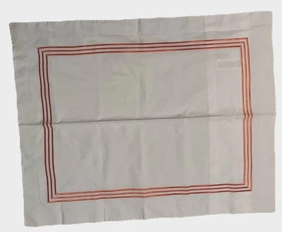 Pottery Barn Grand Standard Sham Blanco, Coral, Clementina, Mandarina, Naranja Usado en Excelente Condición Foto 1 de 4