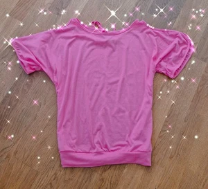 2 Langarmshirt's in blau und pink mit Herz, Gr. M/L, 1 x gewaschen, neu! - Bild 1 von 2
