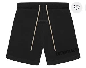 NEW Fear of God Essentials Sweatshort Jet Black (SS23) Mens Small Shorts NWT - Picture 1 of 8