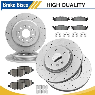 Pastilla de rotor de freno delantera trasera perforada para Lincoln MKT/MKS Ford Taurus/Flex/Explorer Foto 1 de 4
