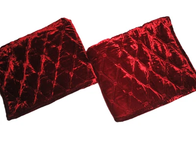 MARTHA STEWART PELUCHE ROJO DIAMANTE TERCIOPELO (2) FUNDAS DE ALMOHADA ESTÁNDAR 20X26 Foto 1 de 4