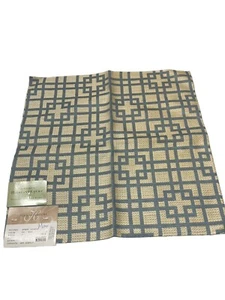 Highland Court Faux Raffia Indoor/Outdoor Fabric Remnant Sample Blue Liliane - Picture 1 of 7