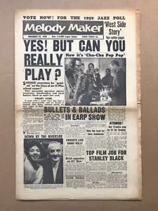 VARIOUS 1958 MELODY MAKER MAGAZINE NOVEMBER 22 1958 TONY SCOTT/SHIRLEY BASSEY/JA - Picture 1 of 1