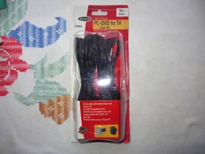 Belkin Pro Series PC-DVD to TV Cable Kit, 5M Length. Gold Plated, S-Video, Scart - Image 1 of 4