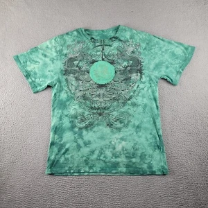 Reissue Shirt Boys 2XL Green Japanese Koi Fish Graphic Print Retro Tie Dye Tee - Picture 1 of 11