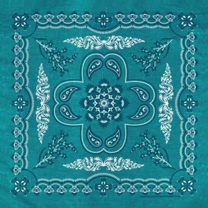 Carolina Creative Bandana (Mirage blau) Blumen Paisley 27" x 27" - Bild 1 von 1