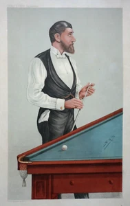 John Roberts Jr - Snooker/Billiards Player, Original 1905 Spy Vanity Fair Print - Picture 1 of 5