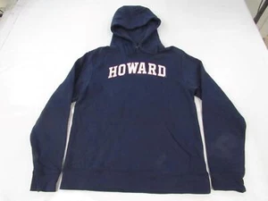 New Howard Bison Mens Size M Medium Navy Blue Hoodie w/ Distressed Print - Picture 1 of 3