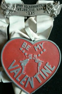 Medaglia Volksmarch "Be My Valentine" 1981 vintage - Foto 1 di 3