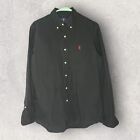 POLO RALPH LAUREN Men’s Black Long Sleeve Button Down Shirt Size M Classic