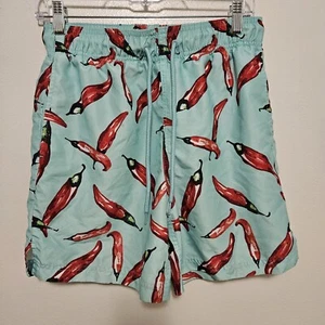 George Men's Size S (28-30) Novelty Swim Trunk with Chili Pepper - Picture 1 of 4