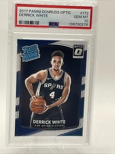 2017-18 Panini Donruss Optic - Rated Rookie #172 Derrick White (RC) PSA 10 - Picture 1 of 4