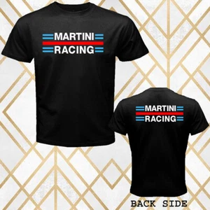 Martini Racing Team Car Motorcycle Men's Black T-Shirt Size S - 3XL - Picture 1 of 1