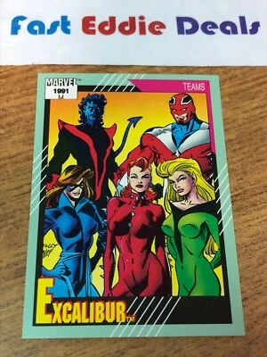 IMPEL MARKETING 1991 MARVEL COMICS SUPERHEROES EXCALIBUR CARD 155 EXCELLENT - Image 1 of 2