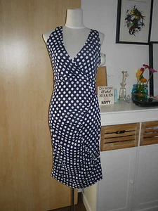 schickes Slim Etui Highwaist Kleid Polka Dots Pünktchen Gr. L - Bild 1 von 3