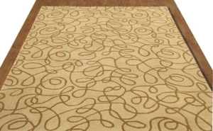 Crazy Labyrinth Line moderner braun handgetufteter 100 % Wolle weicher Teppich Teppich - Bild 1 von 8