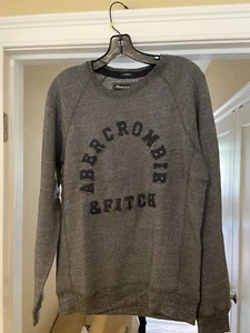Vintage ABERCROMBIE FITCH Men MUSCLE Fit Applique Logo Crewneck Icon SWEAT SHIRT - Picture 1 of 2
