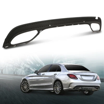 Rear Bumper Valance Fit For 2015-2018 Mercedes Benz C300 C400 4Matic w/ AMG Pckg Foto 1 de 4