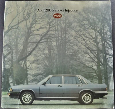 Audi 200 1982 sedán catálogo folleto de ventas turbo o inyección de combustible original 82 Foto 1 de 4
