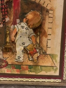 Cuadro artesanal vintage de Winnie The Pooh 1974 hecho a mano en madera - Imagen 1 de 7