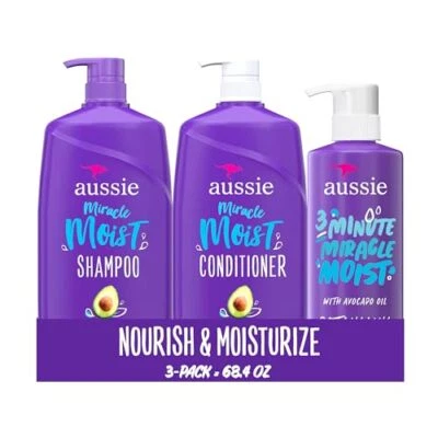 Champú y acondicionador Aussie Miracle Moist con 3 minutos Miracle Deep Conditio Foto 1 de 4