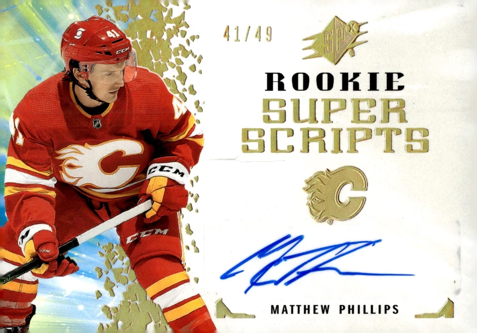 Matthew Phillips - 2021-22 SPX Rookie Superscripts Gold 41/49 Jersey #! RSS-MP - Image 1 of 2
