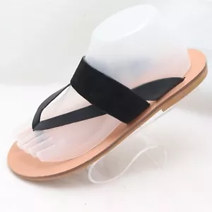 Sandalias de Tanga Vince con Tiras para Mujer 8.5M Cuero Negro Chanclas $175 NUEVAS - Imagen 1 de 11