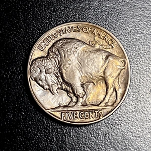 1923 P Bu Buffalo Nickel Toned Coin 5C Coin Collection - Picture 1 of 9
