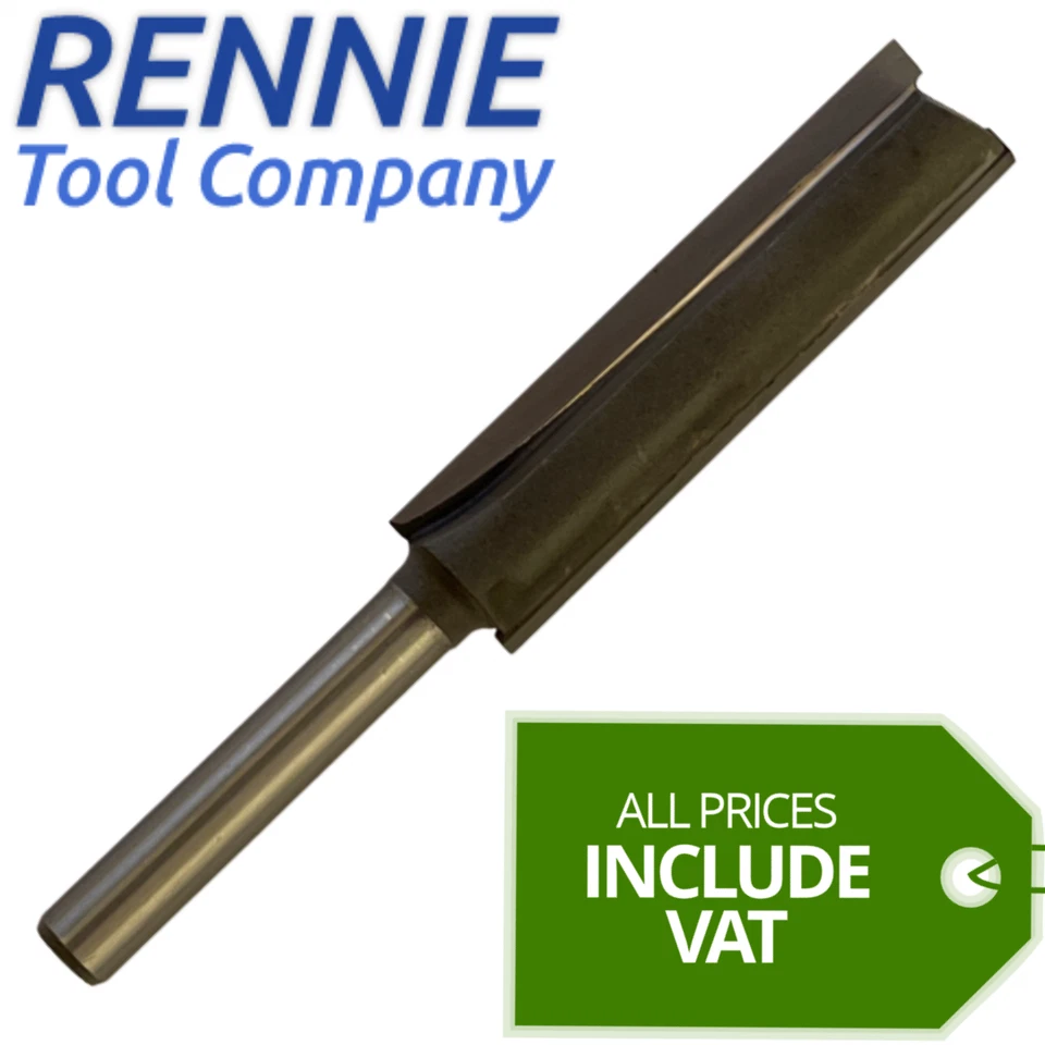 RENNIE TOOL COMPANY 1/2" x 1/4" Shank Straight TCT Router Bit 2 Flute Kitchen Worktop Cutter Bit