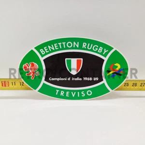 Adesivo Vintage Sticker Aufkleber 80's - Benetton Rugby Treviso 88 89 RIF. G1 - Picture 1 of 1