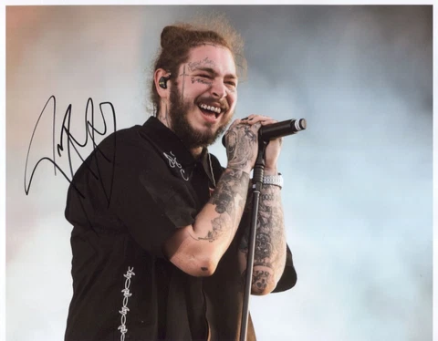 Post Malone Signed 8 x 10 Photo 100% Genuine + Hologram COA Cover