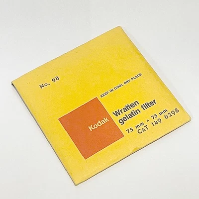 KODAK No.98  WRATTEN BLUE GEL FILTER Absorbs Red & UV 7.5 cm 3" Square #AD684 - Image 1 of 2