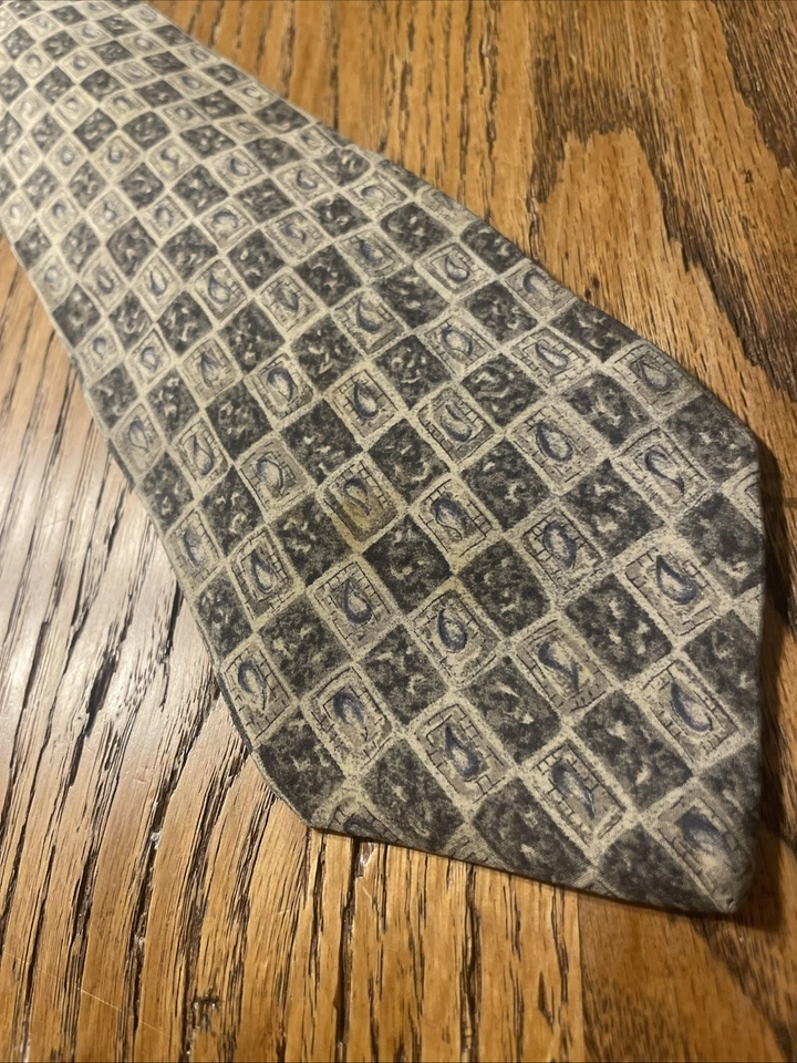 Corbata de seda geométrica GAP vintage para hombre hecha en EE. UU. Foto 1 de 4