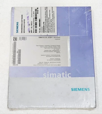 Logiciel De Mise À Niveau SIEMENS SIMATIC S7, STEP 7 V5.5 SP4 6ES7810-4CC10-0YE5 - Photo 1/4