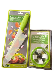 Evriholder Veggie-Knife & Super SlicR Set per Tagliare Verdure Senza BPA Verde - Foto 1 di 8